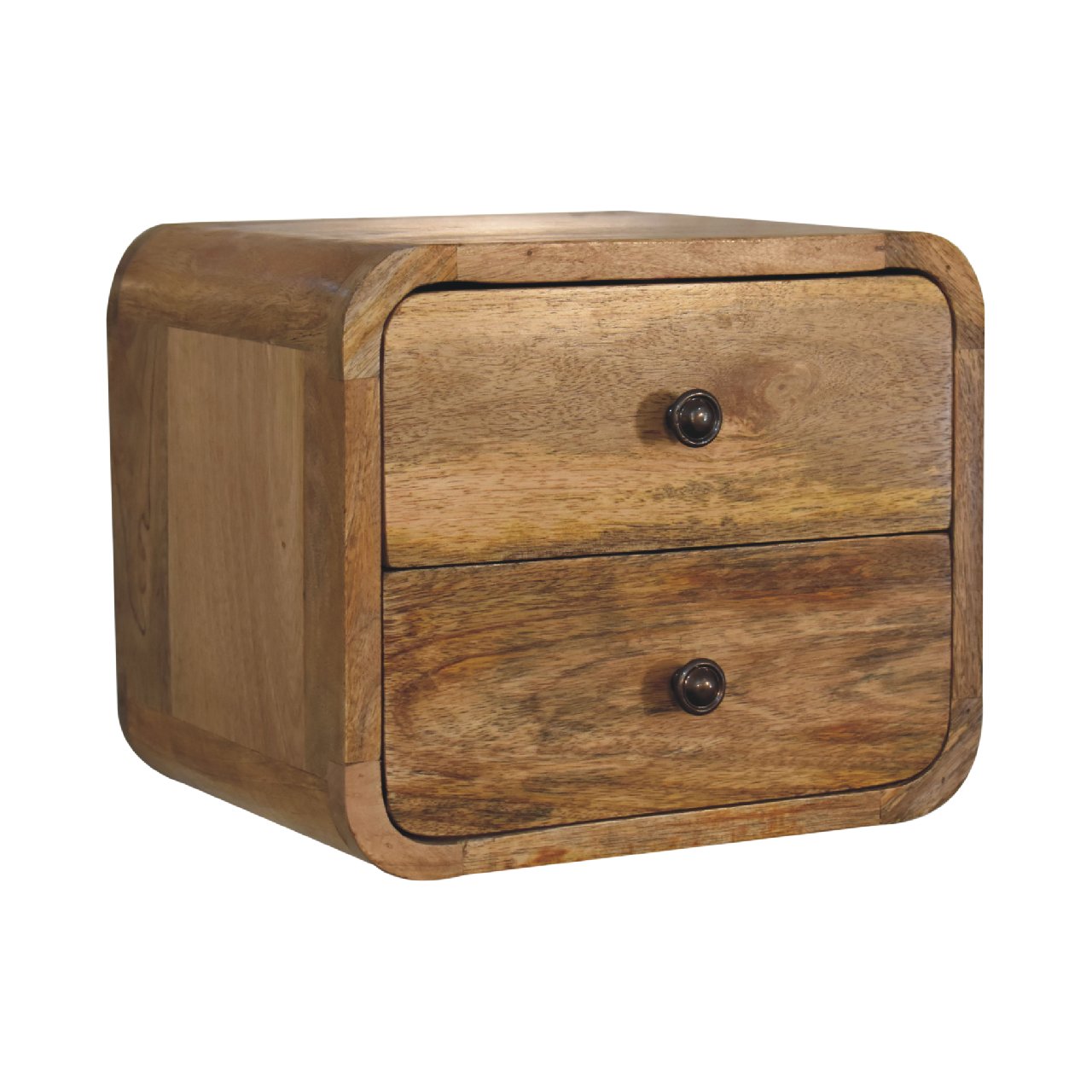 Artisan Mini Curve Oak-ish Floating Bedside
