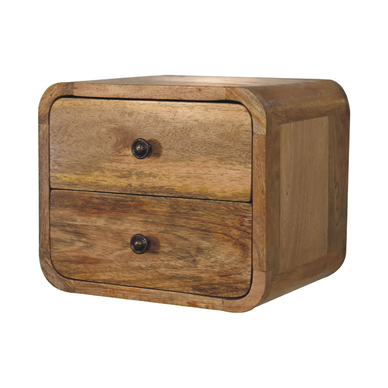 Artisan Mini Curve Oak-ish Floating Bedside
