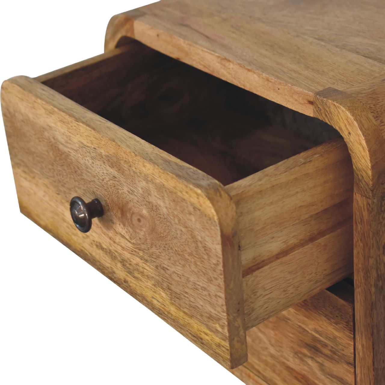 Artisan Mini Curve Oak-ish Floating Bedside
