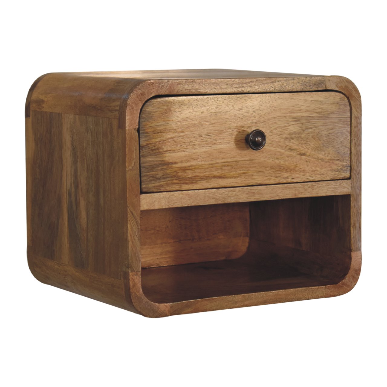 Artisan Mini Oak-ish Floating Open Bedside