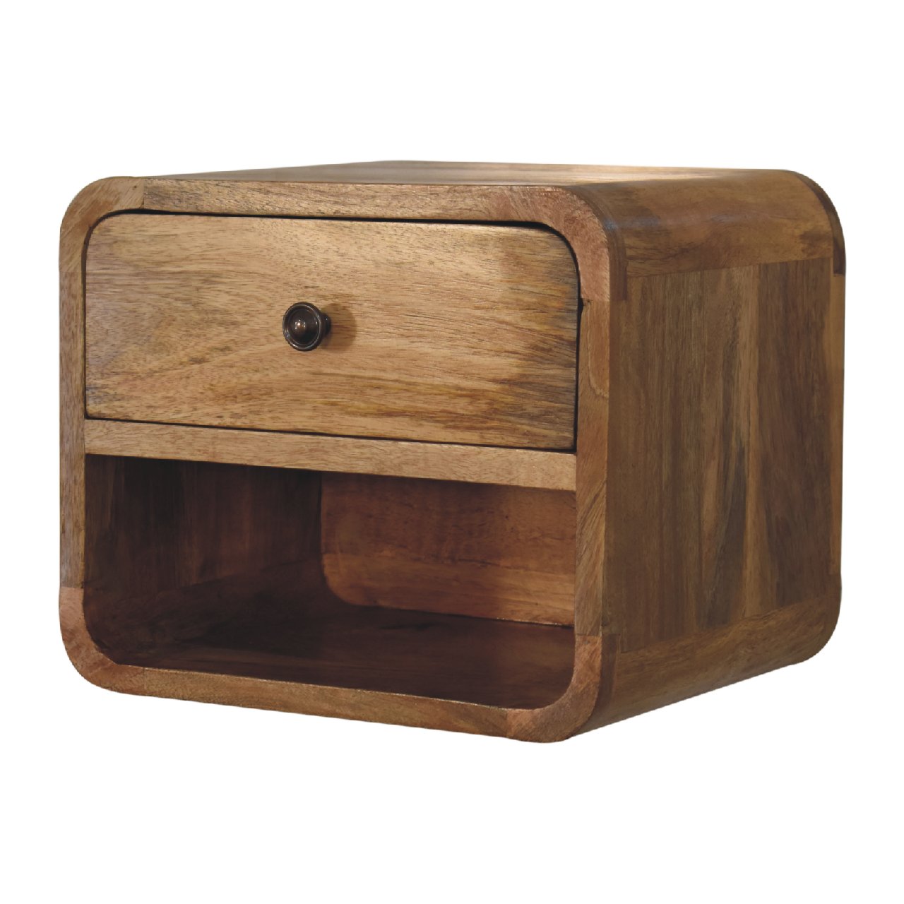Artisan Mini Oak-ish Floating Open Bedside