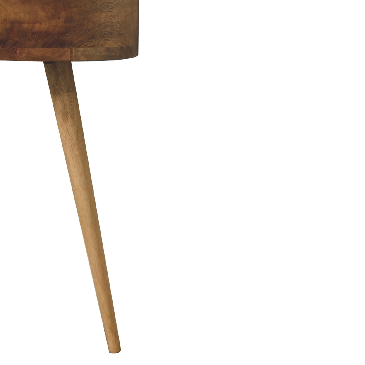 Artisan Mini Oak-ish Circular Shape Bedside