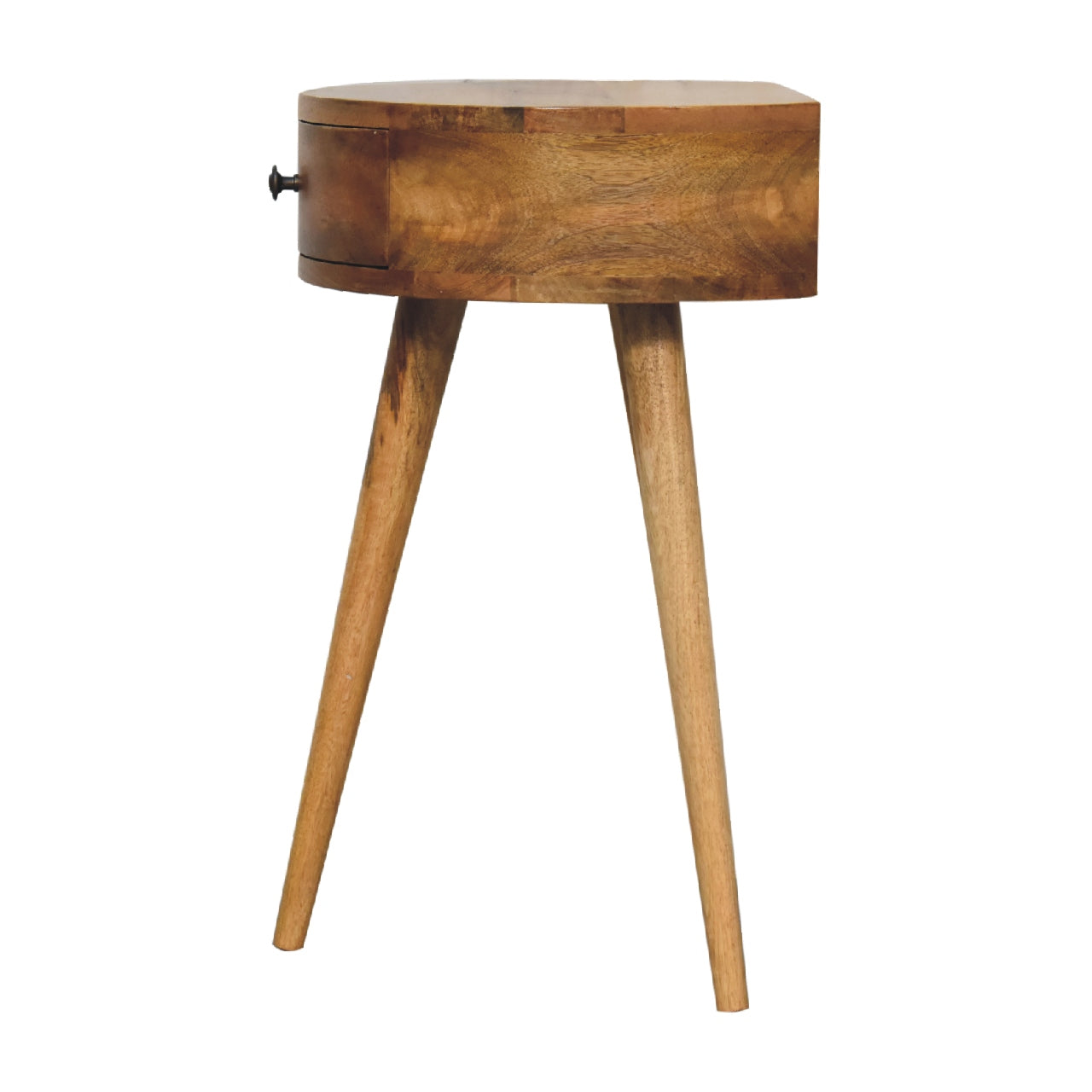 Artisan Mini Oak-ish Circular Shape Bedside
