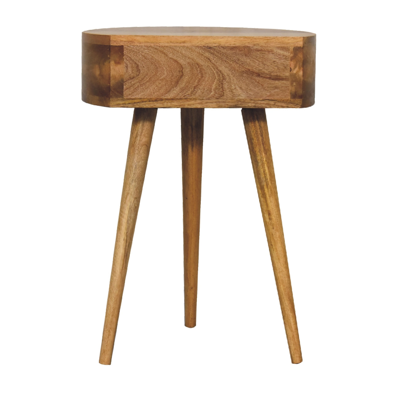 Artisan Mini Oak-ish Circular Shape Bedside