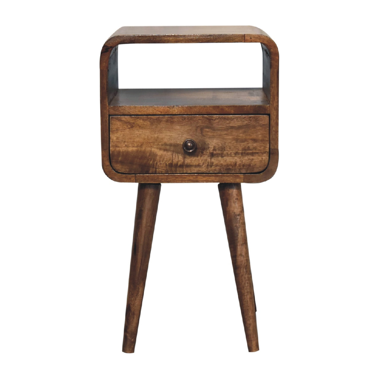 Artisan Mini Grey Wash Curve Open Bedside