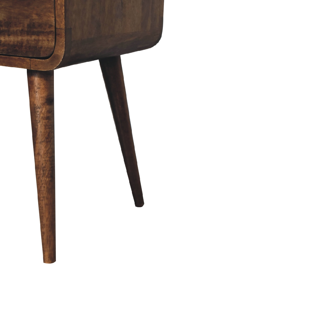 Artisan Mini Grey Wash Curve Open Bedside