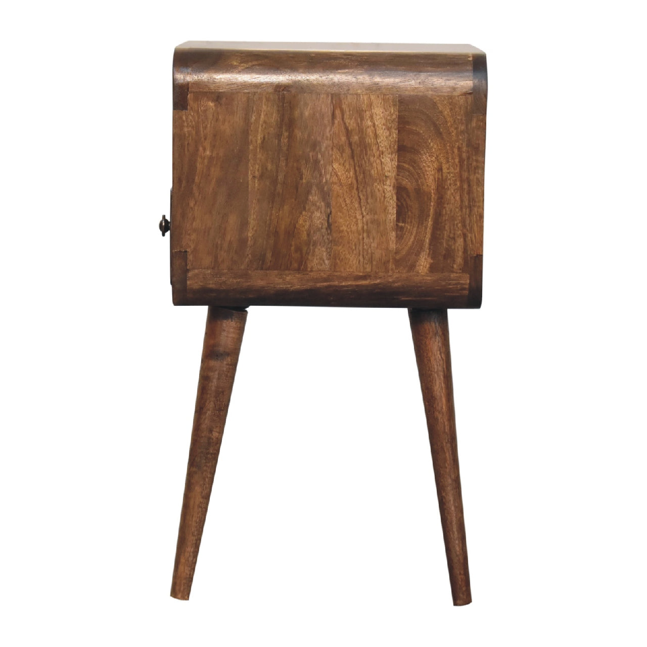 Artisan Mini Grey Wash Curve Open Bedside