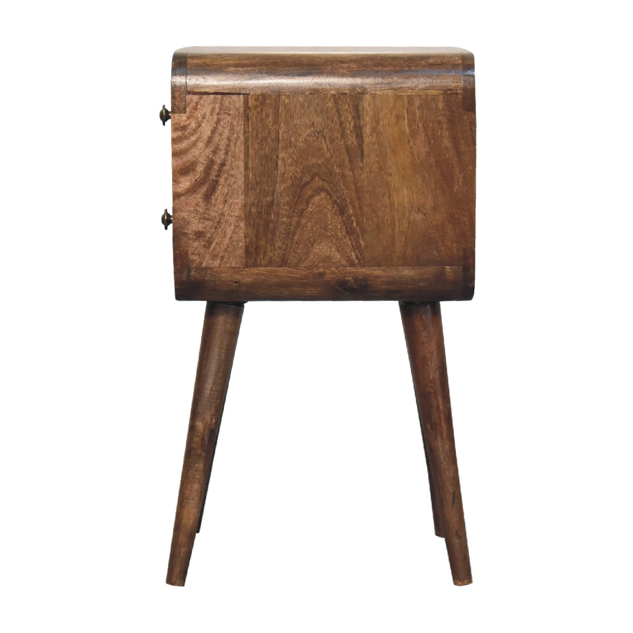 Artisan Mini Curved Grey Washed Bedside