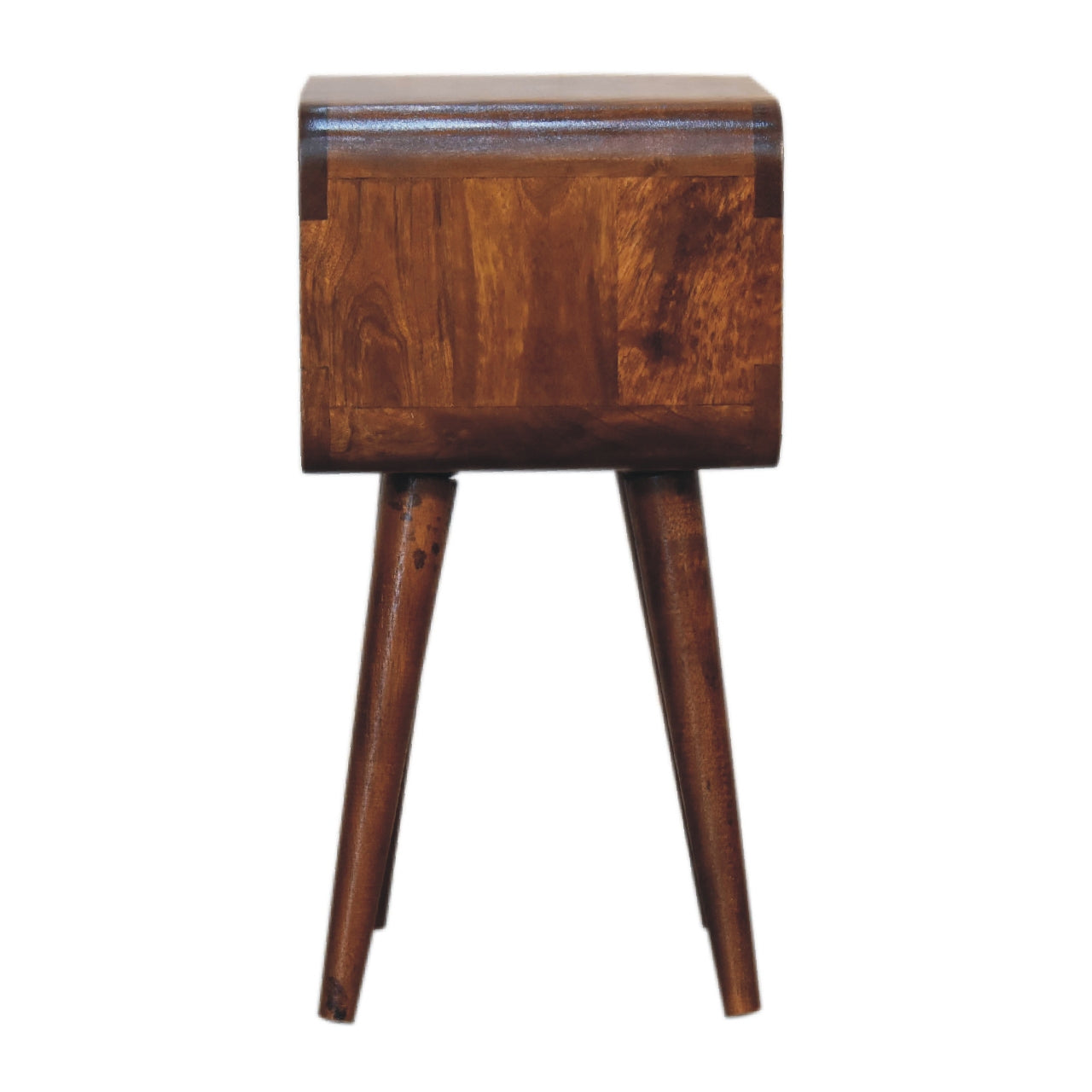 Artisan Mini Chestnut Curved Open Bedside