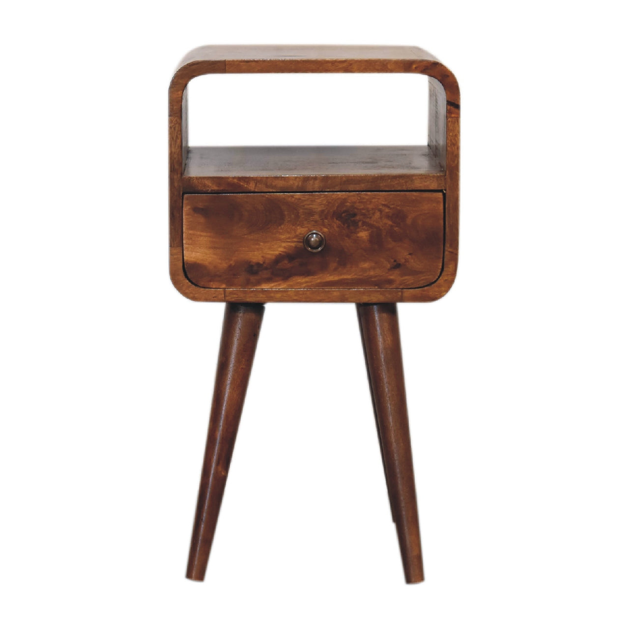 Artisan Mini Chestnut Curve Open Bedside