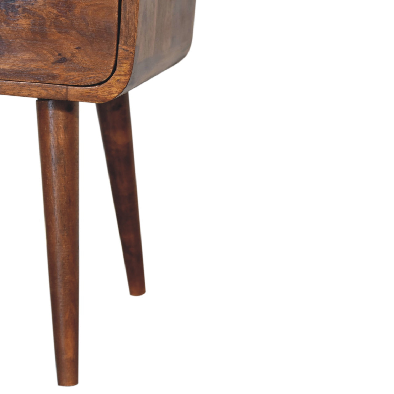 Artisan Mini Chestnut Curve Open Bedside