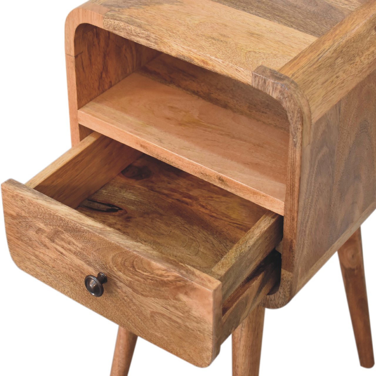 Artisan Mini Oakish Curve Open Bedside