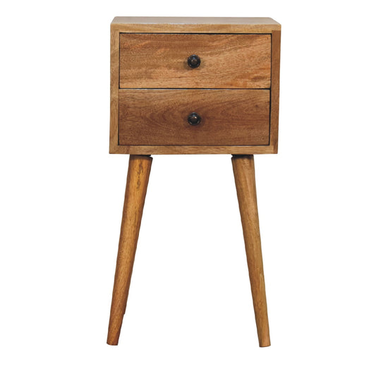 Artisan Mini 2 Drawer Oak-ish Bedside