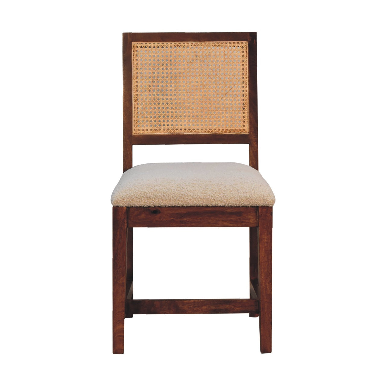 Artisan Cream Boucle Rattan Chair