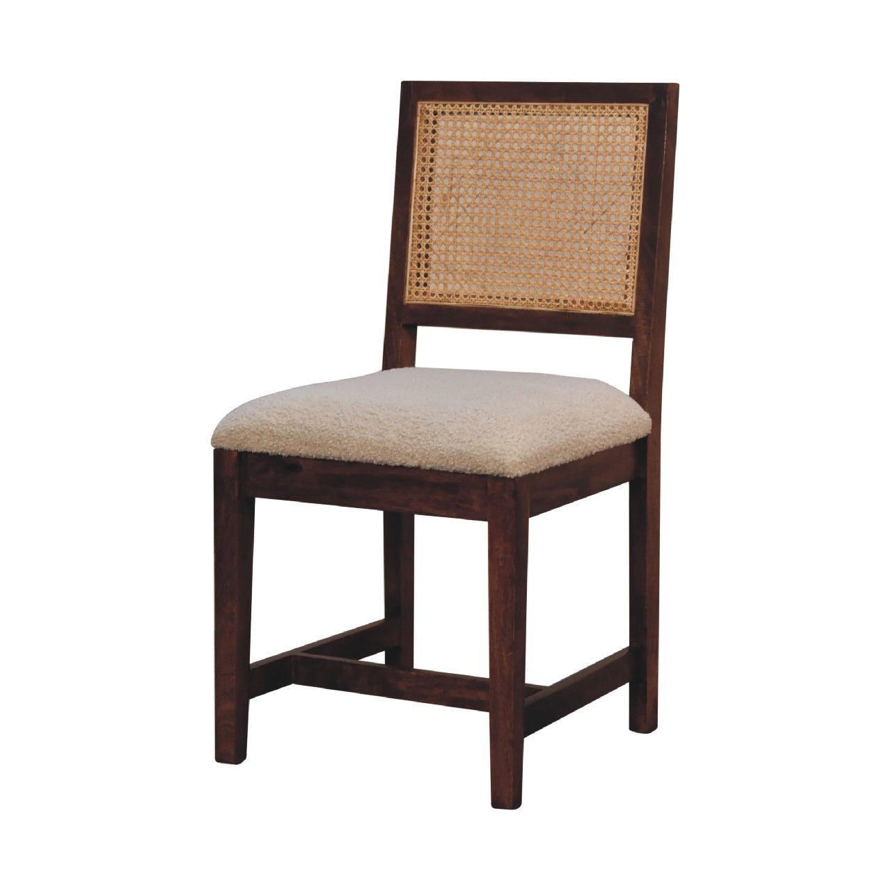 Artisan Cream Boucle Rattan Chair