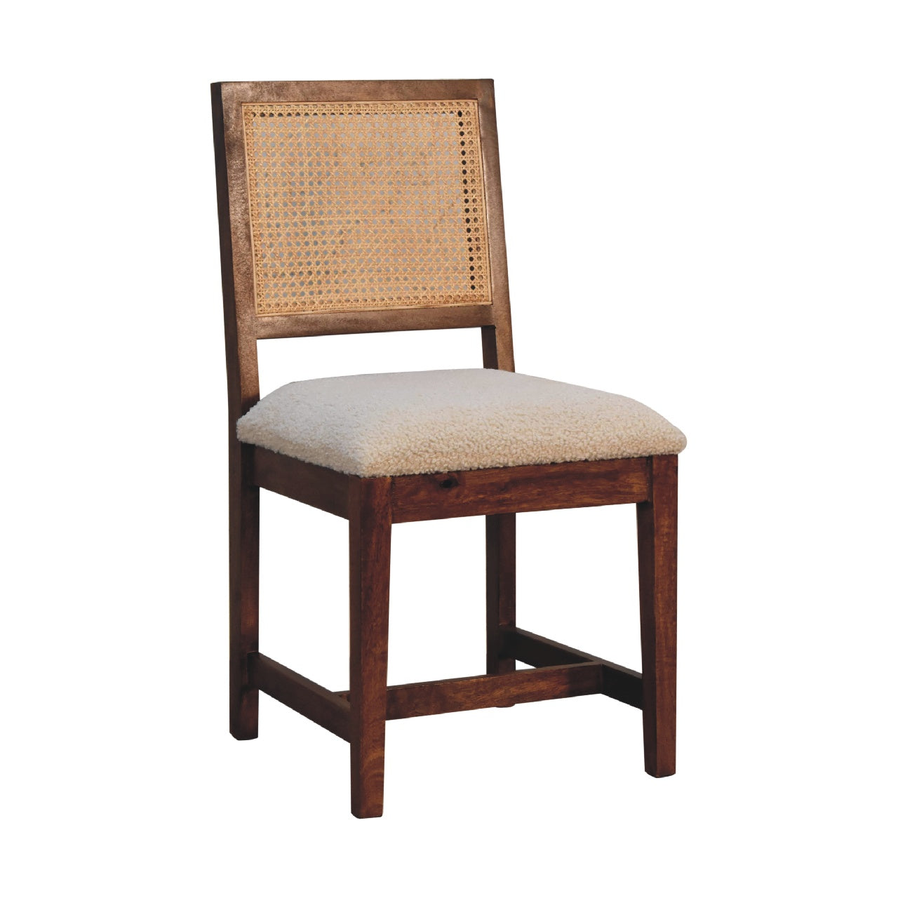 Artisan Cream Boucle Rattan Chair