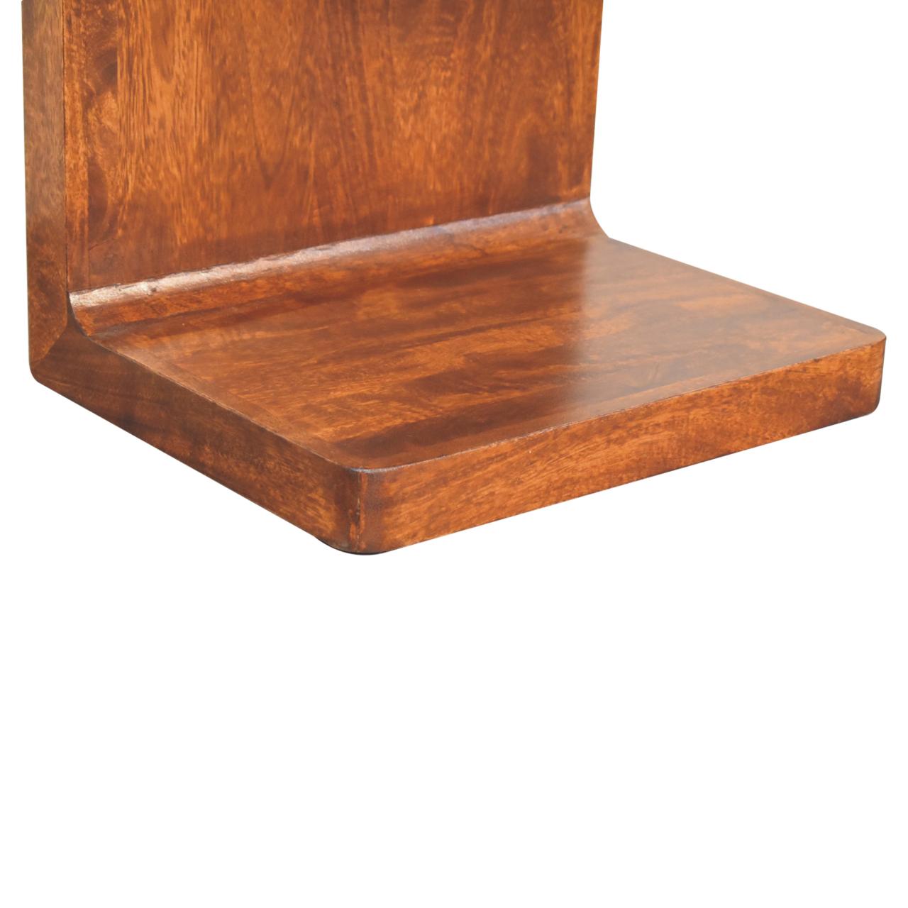 Artisan Chestnut T-Bar Rounded Bedside