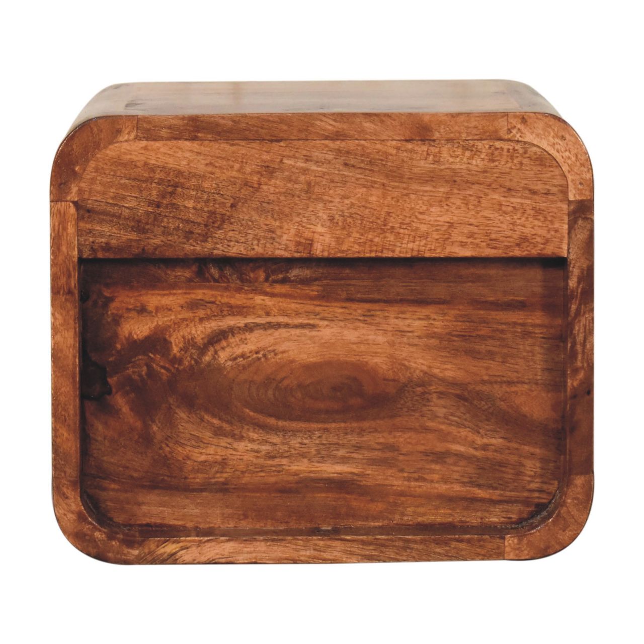 Artisan Mini Honey Caramel Wall Mounted Bedside with Open Slot