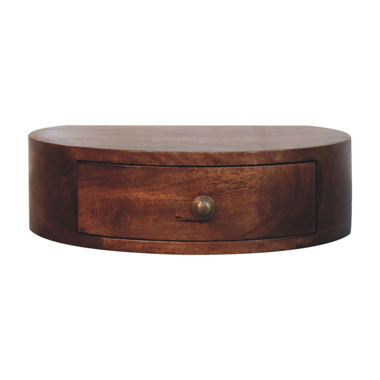 Artisan Honey Caramel Wall Mounted Rounded Bedside