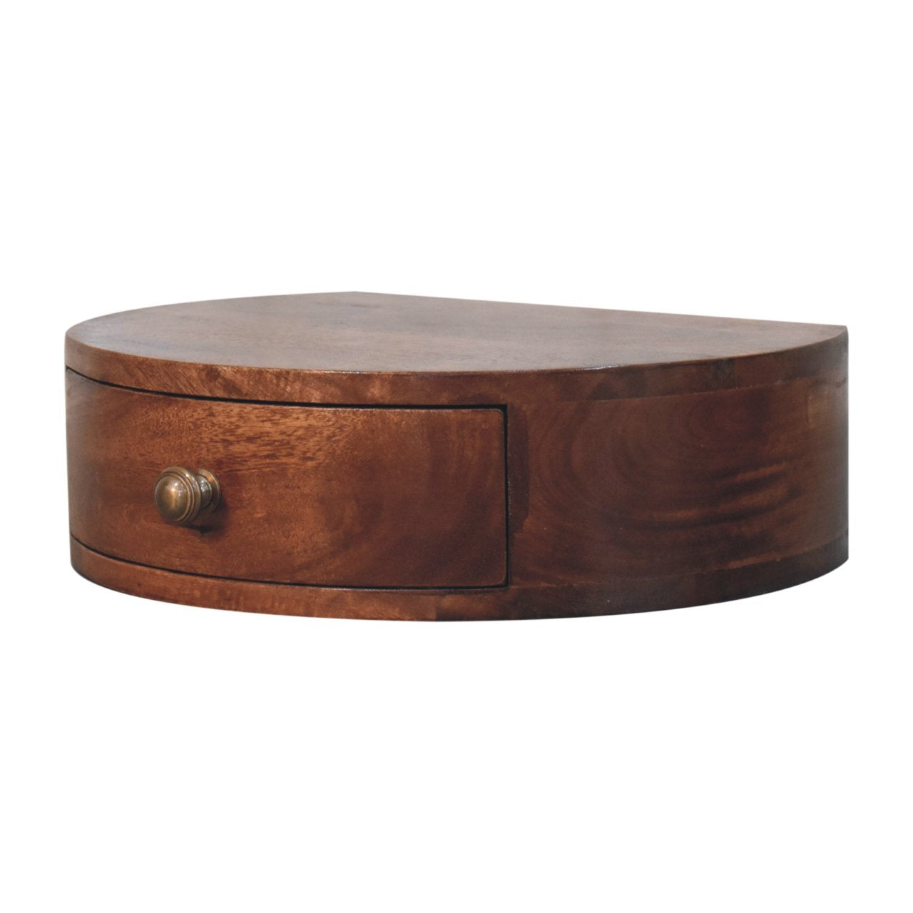 Artisan Honey Caramel Wall Mounted Rounded Bedside