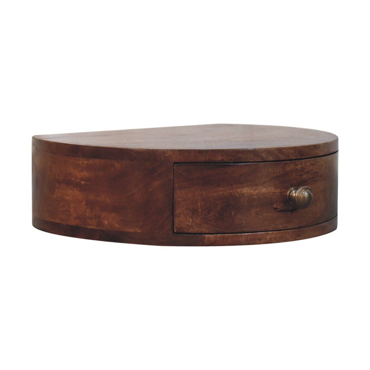 Artisan Honey Caramel Wall Mounted Rounded Bedside
