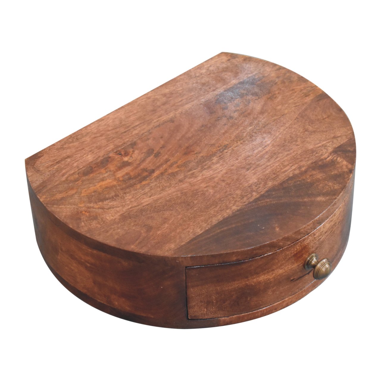 Artisan Honey Caramel Wall Mounted Rounded Bedside