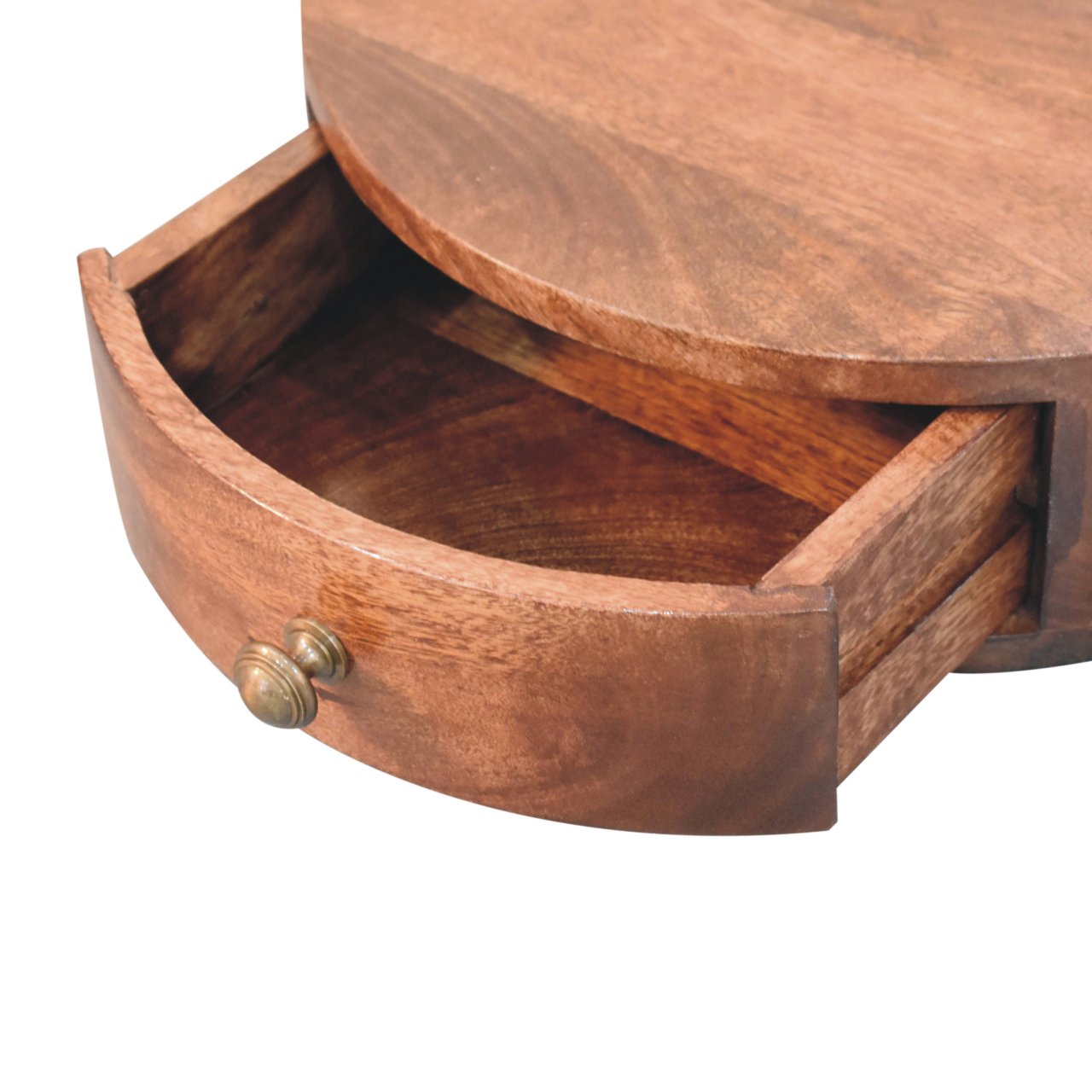Artisan Honey Caramel Wall Mounted Rounded Bedside