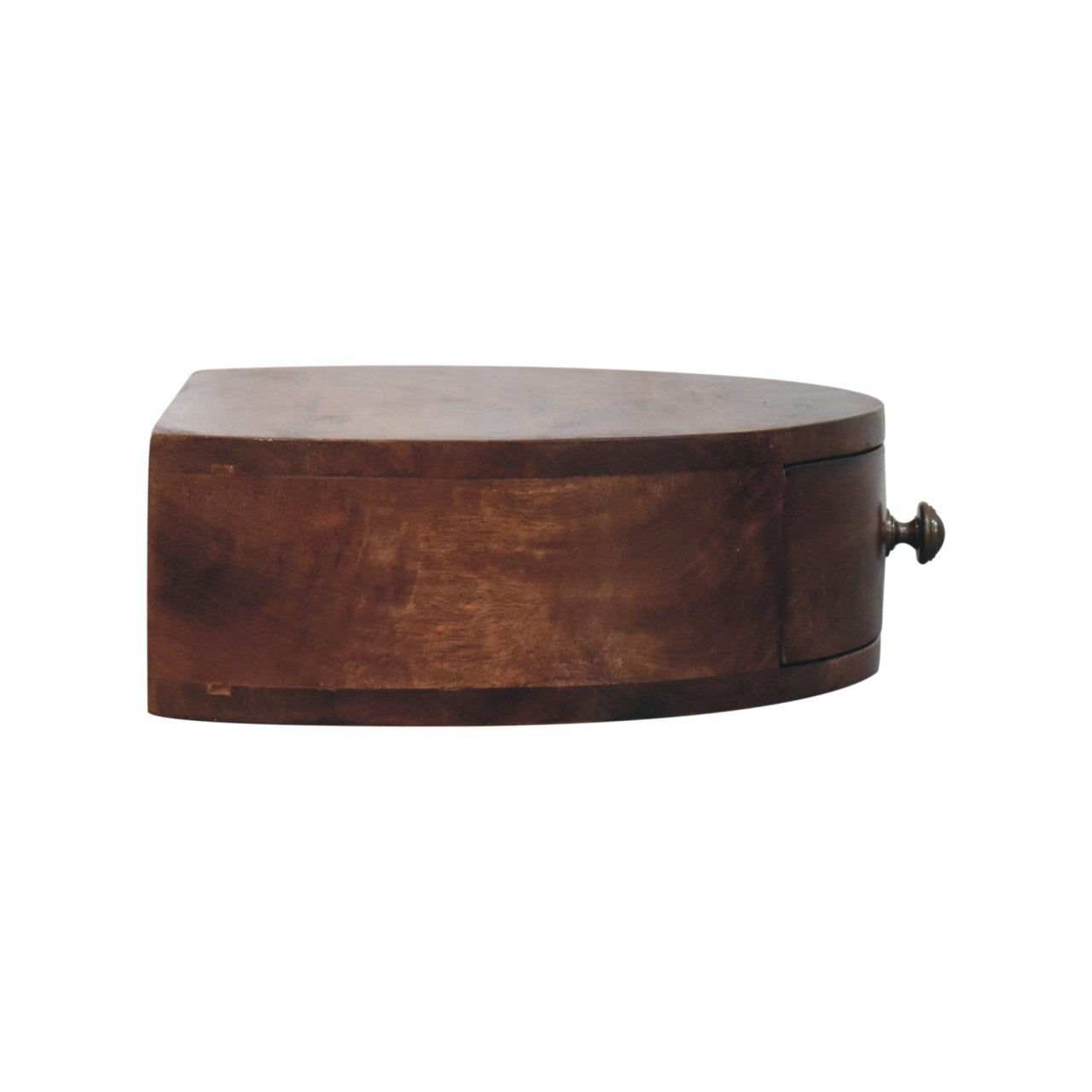 Artisan Honey Caramel Wall Mounted Rounded Bedside