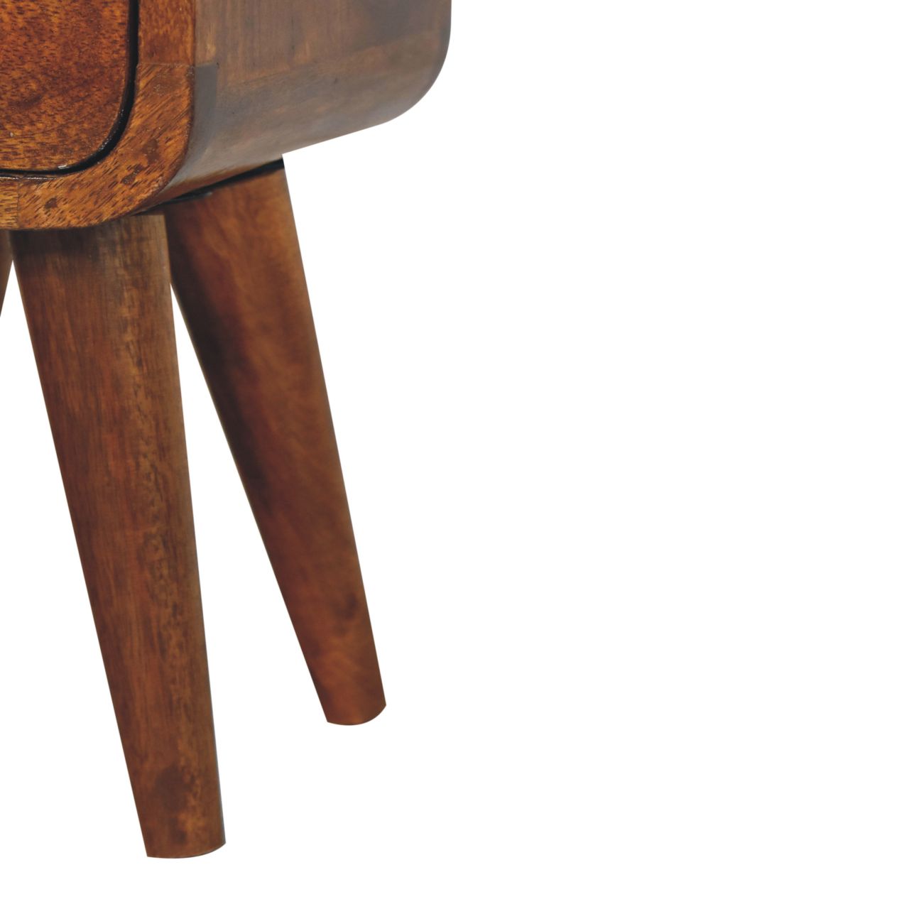 Artisan Extra Mini Chestnut Curve Open Slot Bedside