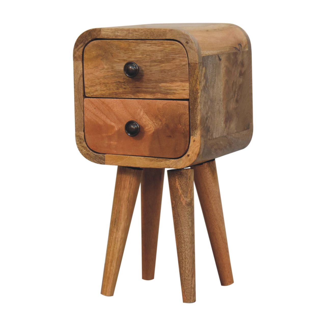 Artisan Extra Mini Curved Oak-ish Bedside