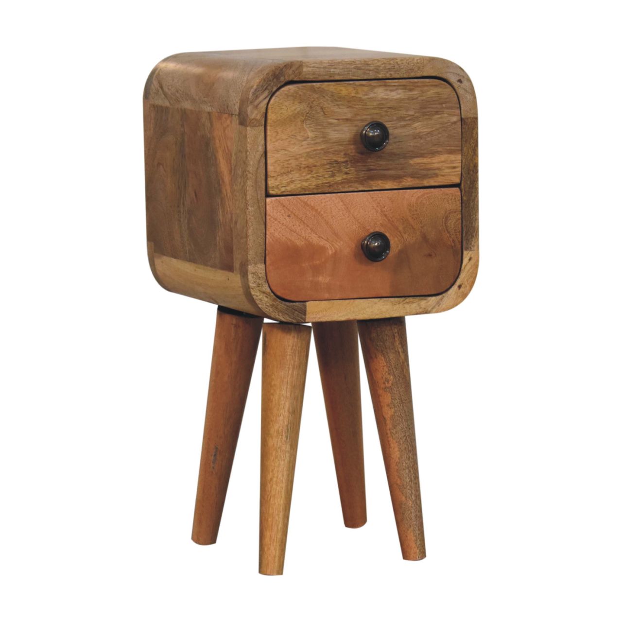 Artisan Extra Mini Curved Oak-ish Bedside
