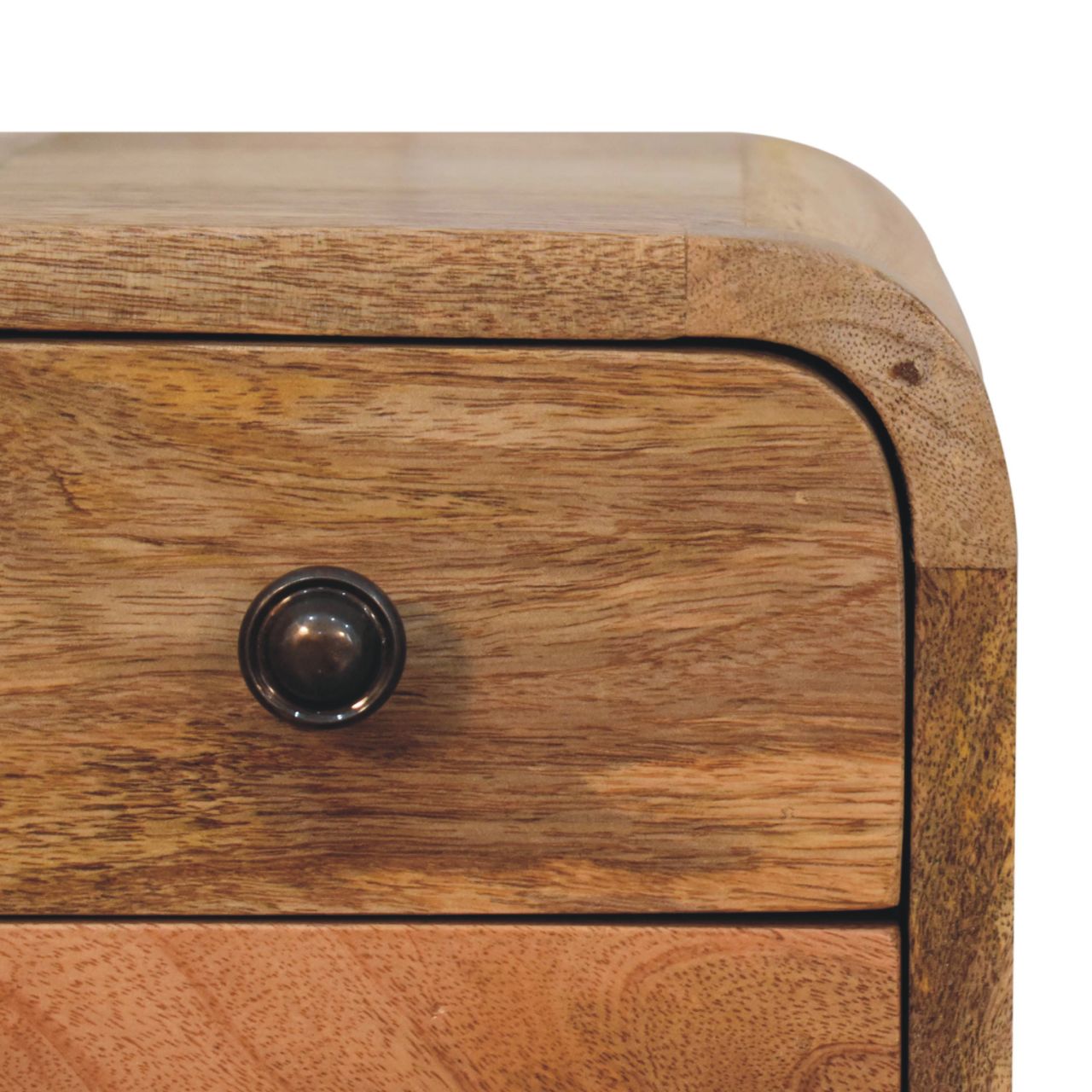 Artisan Extra Mini Curved Oak-ish Bedside