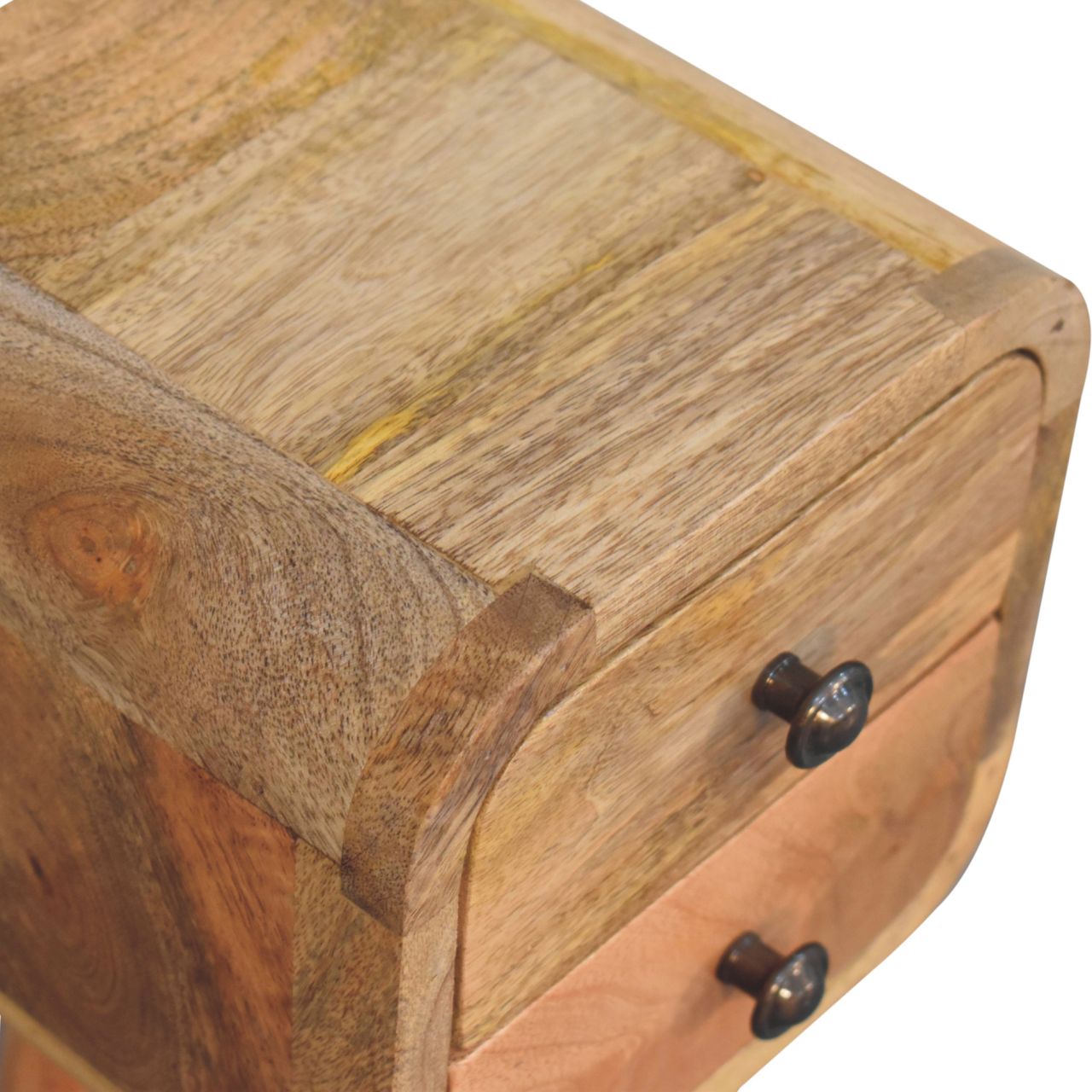 Artisan Extra Mini Curved Oak-ish Bedside