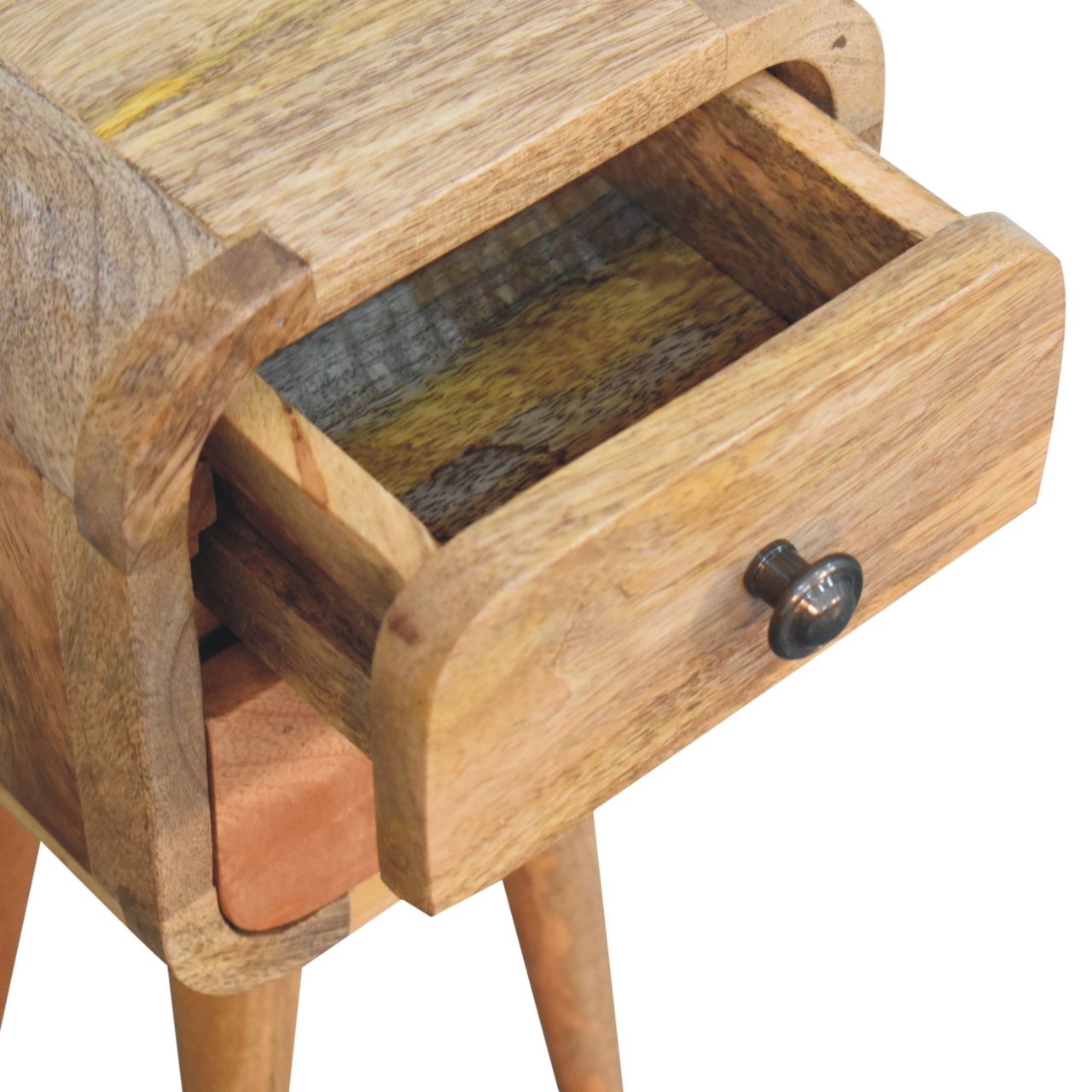 Artisan Extra Mini Curved Oak-ish Bedside