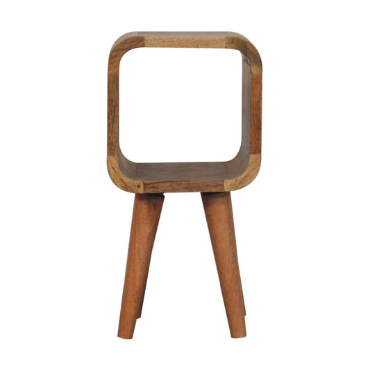 Artisan Extra Mini Minimalist Open Curved Oak-ish Bedside