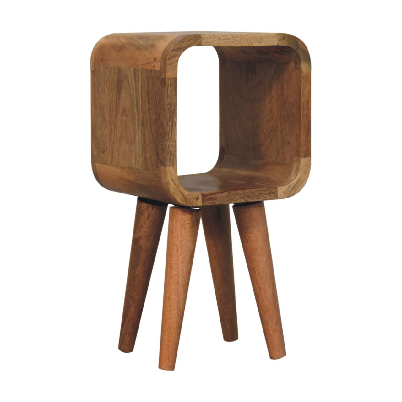 Artisan Extra Mini Minimalist Open Curved Oak-ish Bedside