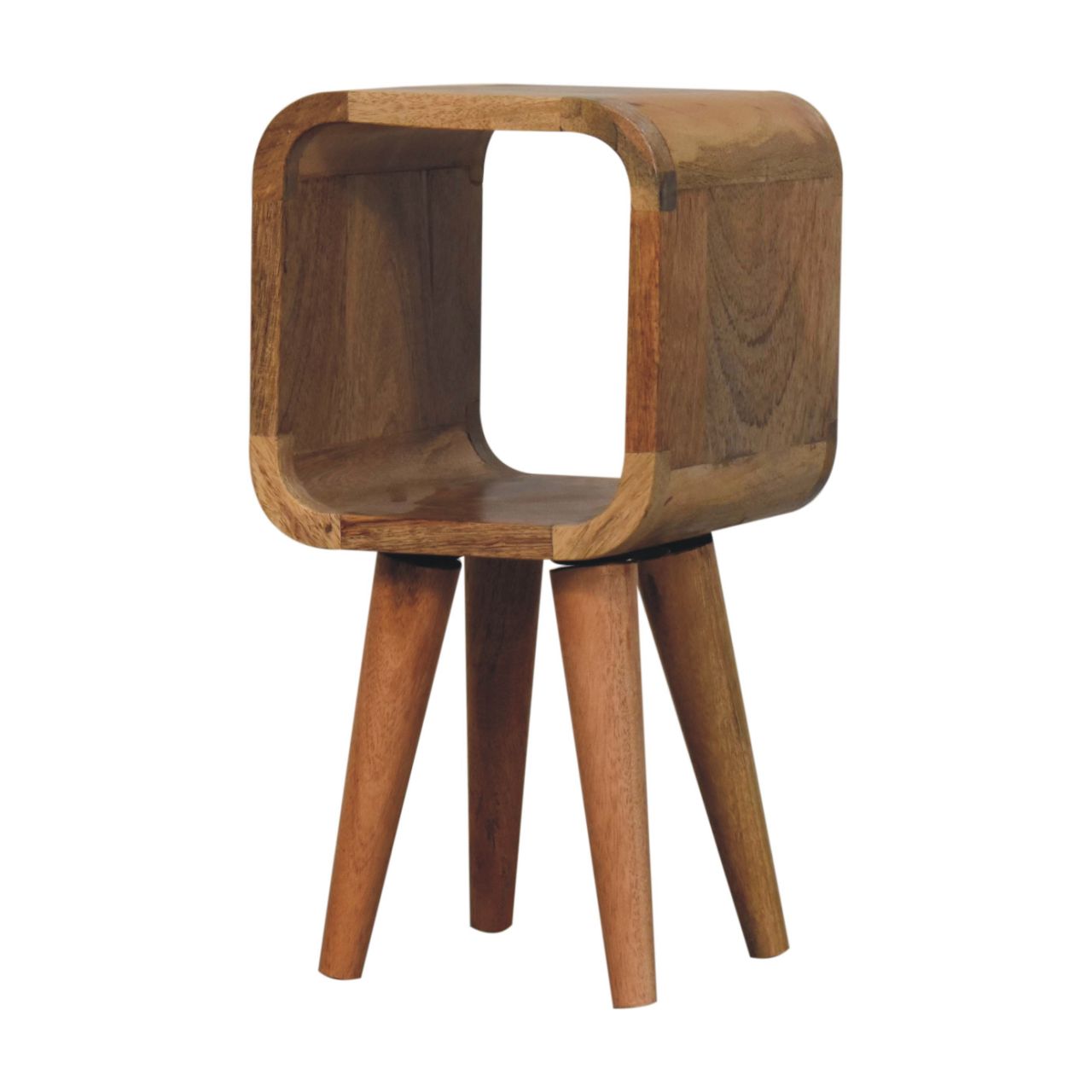 Artisan Extra Mini Minimalist Open Curved Oak-ish Bedside