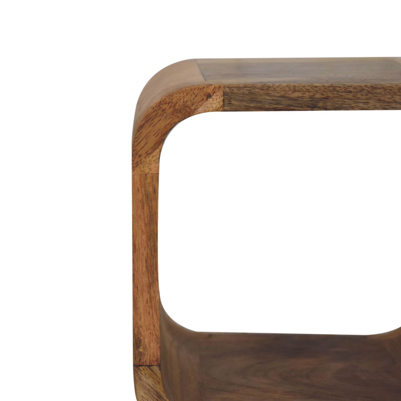 Artisan Extra Mini Minimalist Open Curved Oak-ish Bedside