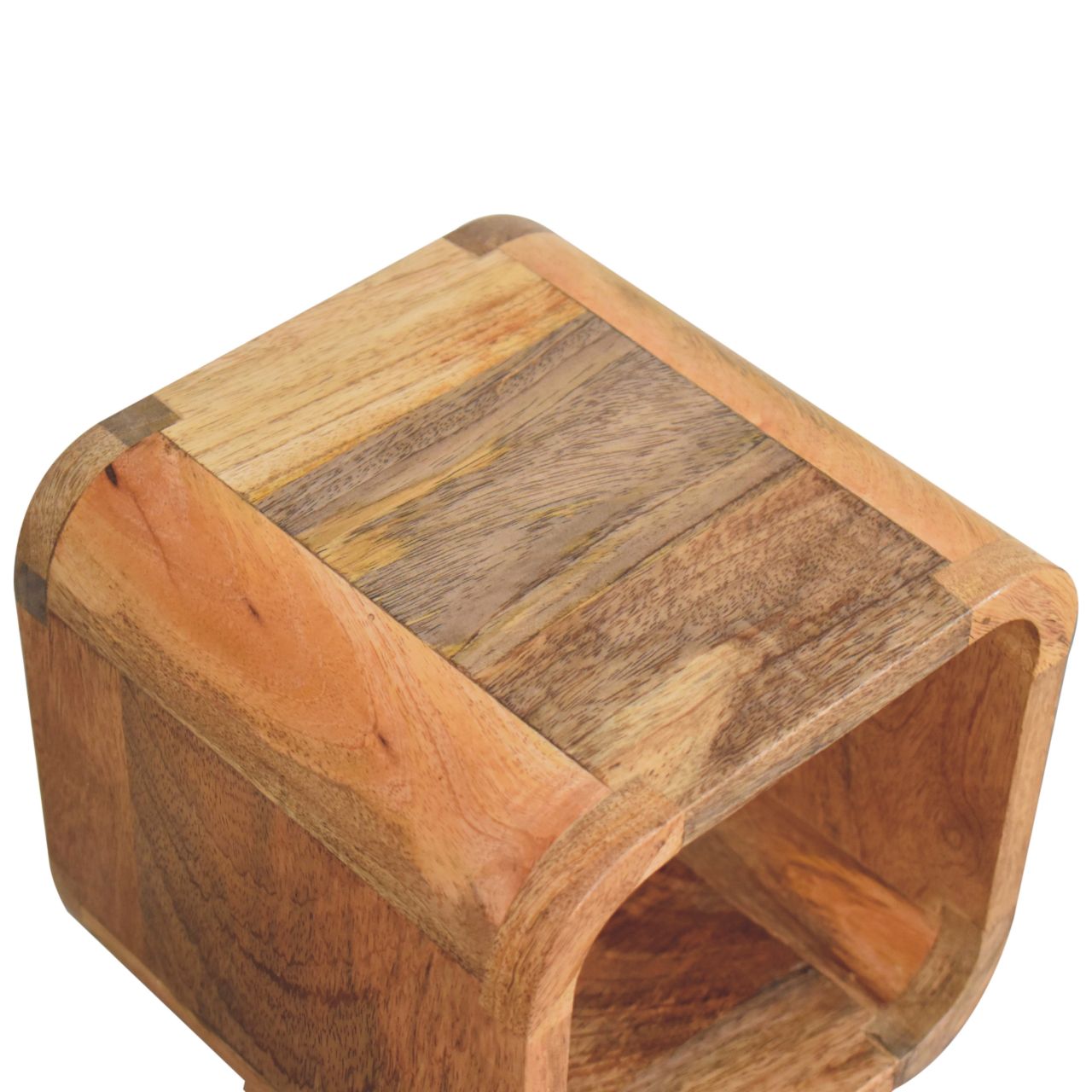 Artisan Extra Mini Minimalist Open Curved Oak-ish Bedside