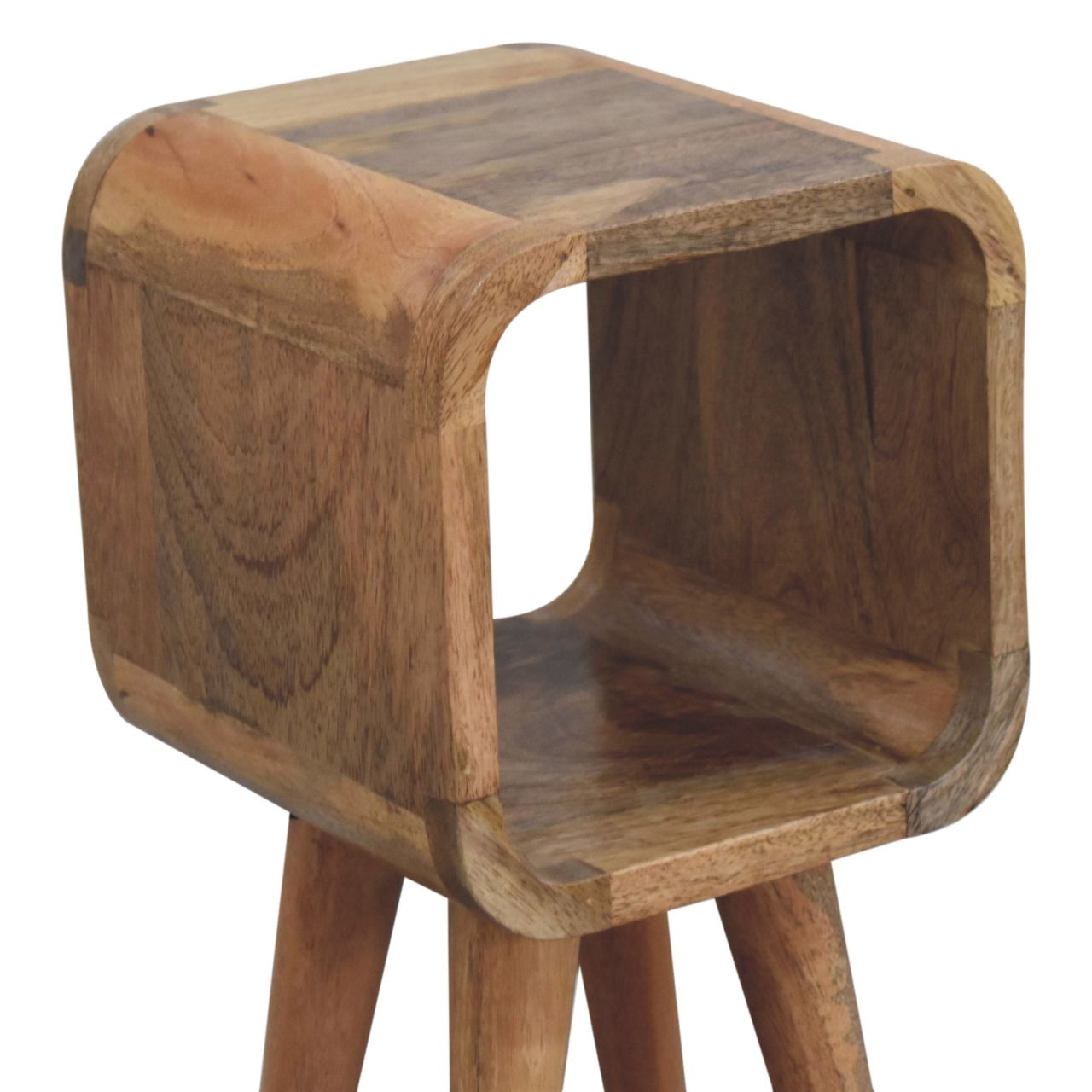 Artisan Extra Mini Minimalist Open Curved Oak-ish Bedside