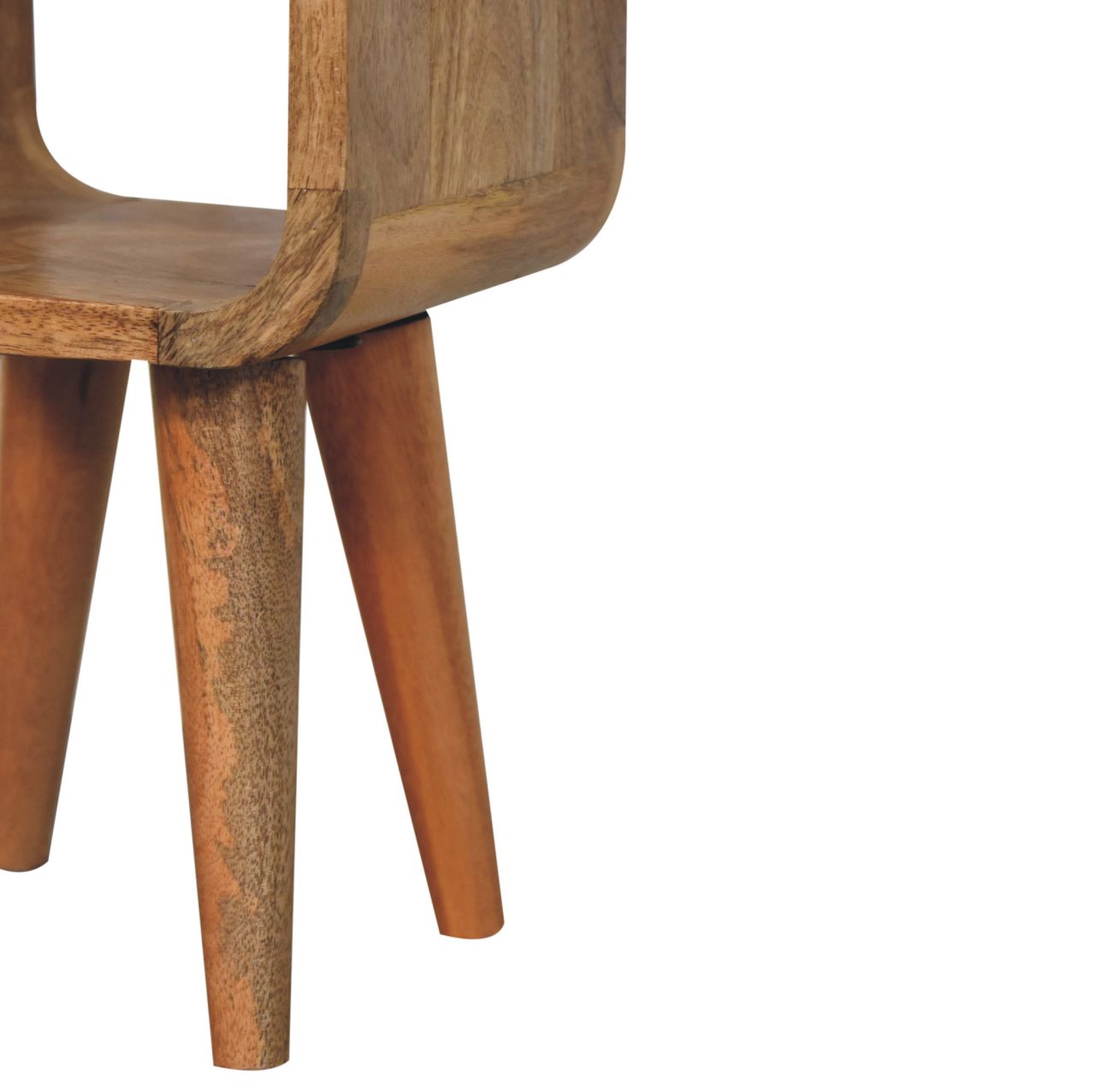 Artisan Extra Mini Minimalist Open Curved Oak-ish Bedside