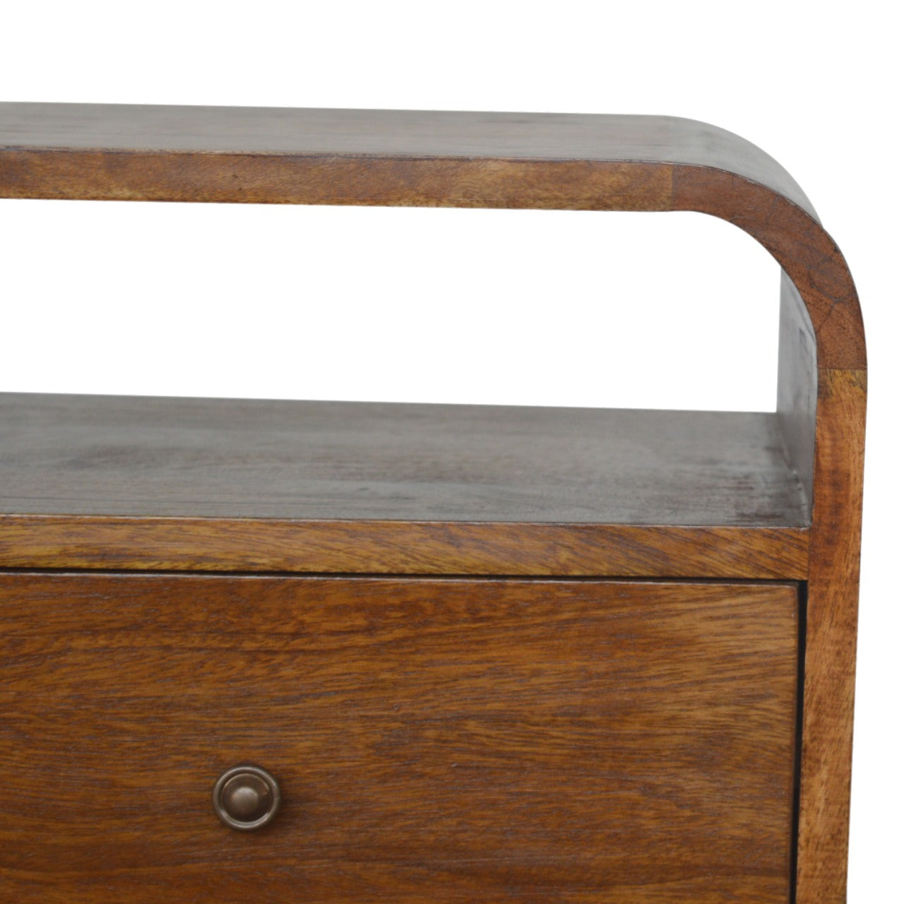 Artisan Chestnut Curve 2 Drawer Bedside