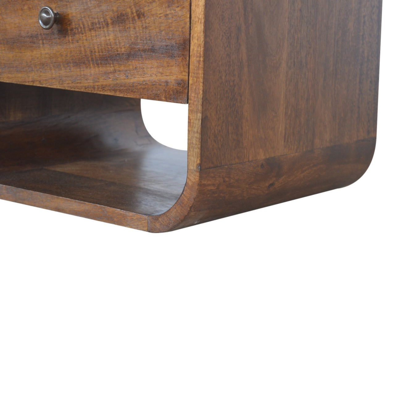 Artisan Chestnut Curve 2 Drawer Bedside
