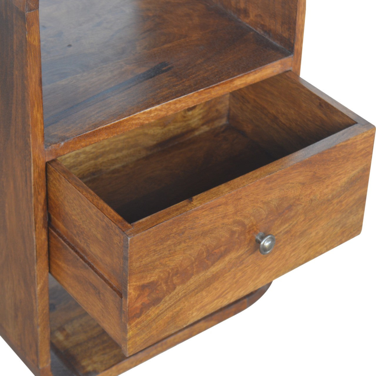 Artisan Chestnut Curve 2 Drawer Bedside