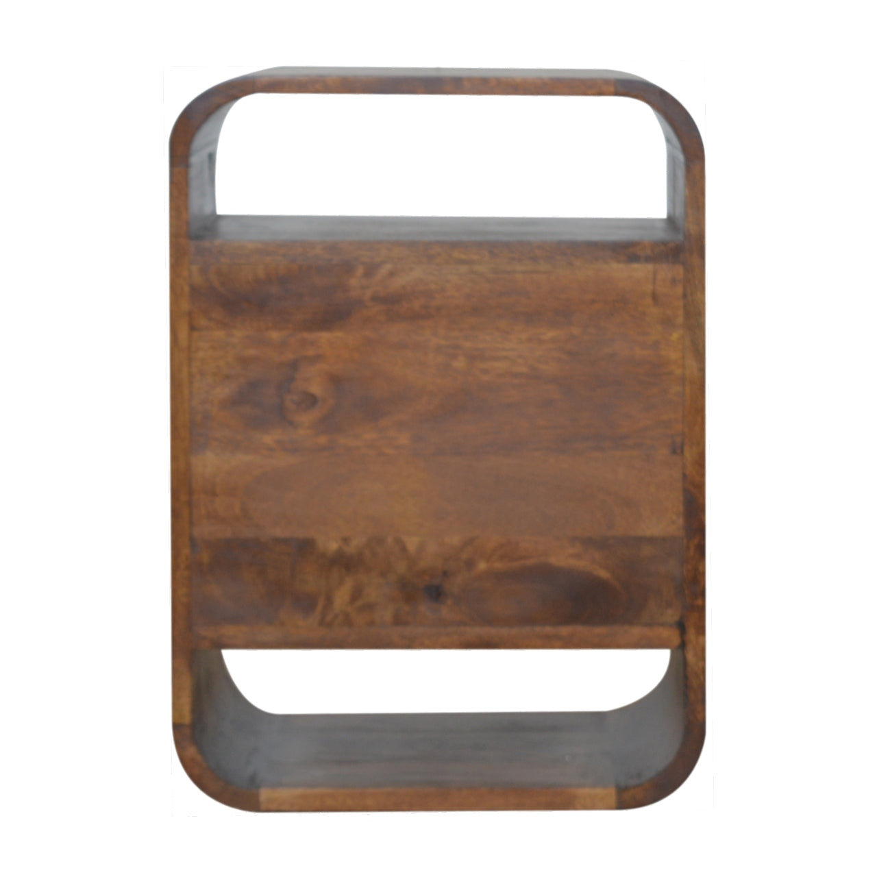 Artisan Chestnut Curve 2 Drawer Bedside
