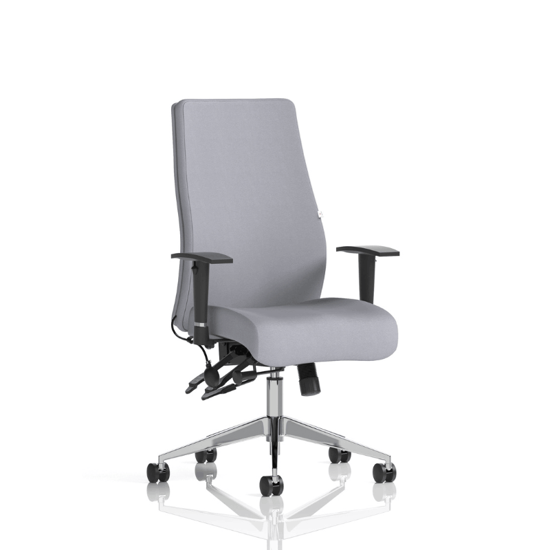 Dynamic Onyx High Back Chair | 24-Hour Intensive Use BS 5459 Certified Chrome Frame