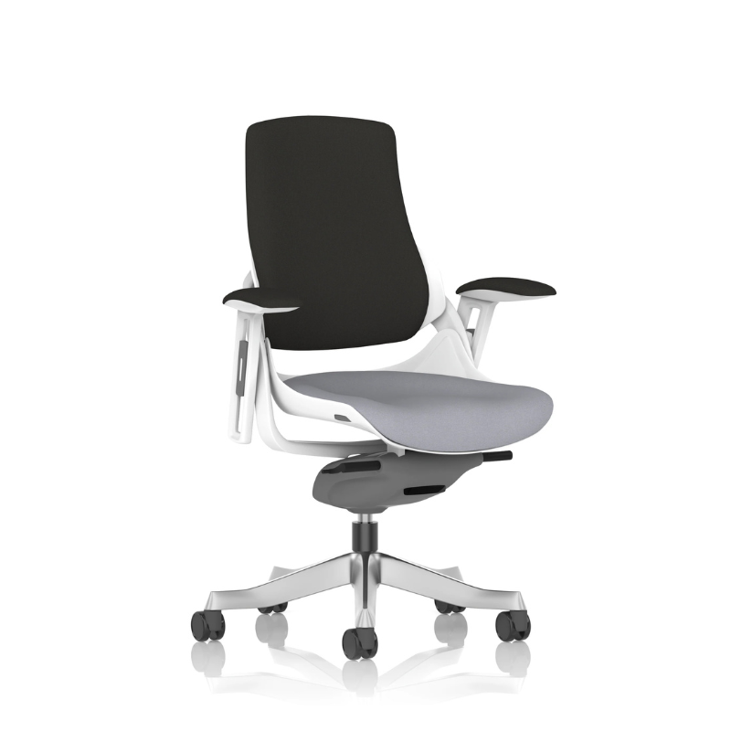 Dynamic Zure Executive Fabric Chair | Premium Fabric Upholstery Synchronized Tilt Mechanism White Shell