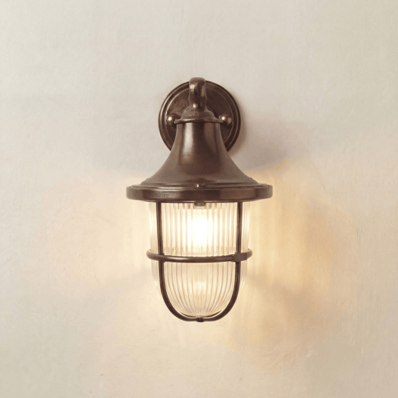 Navigator Tiller Brass Outdoor Wall Lantern