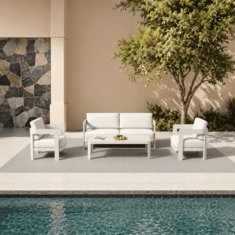 Aluxo Sofia Outdoor Range - 4 Seater Lounge & High-Density Quick-Dry Cushioning Set
