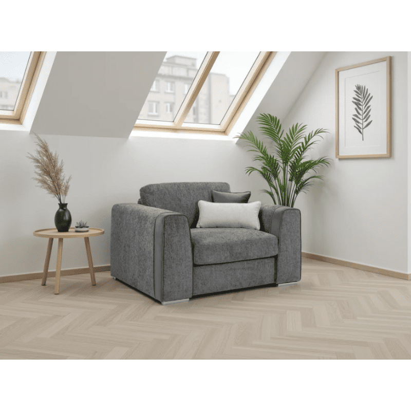 Naples Plush Fabric Armchair